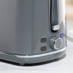 Daewoo SDA2628GE Stirling 2 Slice Toaster - Grey