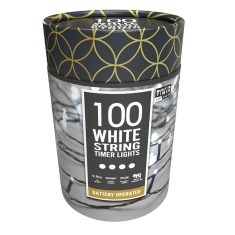Festive 100 Battery Timer String Lights - White Festive 100 Battery Timer String Lights - White