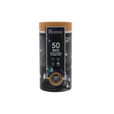 Festive 50 Battery Timer String Lights - White Festive 50 Battery Timer String Lights - White