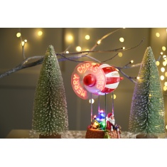 Festive Hot Air Balloon With Message 20cm - Multicolour Festive Hot Air Balloon With Message 20cm - Multicolour