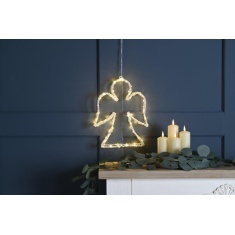 Festive Lit Acrylic Angel 32cm - Warm White Festive Lit Acrylic Angel 32cm - Warm White