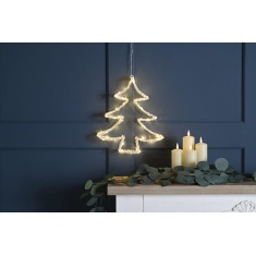 Festive Lit Acrylic Tree 34cm - Warm White Festive Lit Acrylic Tree 34cm - Warm White