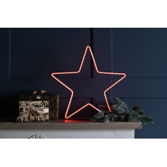 Festive Neon Flex Star With Remote - 40cm