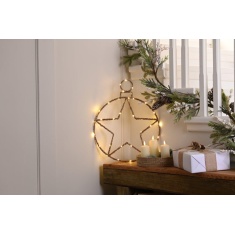 Festive Twinkling Star 49cm - Gold
