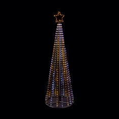 Premier FlexiBright Pyramid Tree 2.1m - Warm White