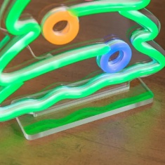 Premier Christmas Tree Table Top Lit Neon Sign - 25cm