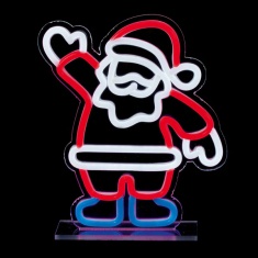 Premier Santa Design Table Top Lit Neon Sign - 25cm