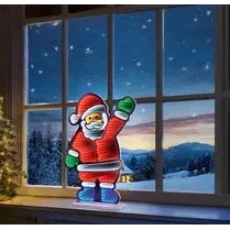 Premier Standing Waving Santa Infinity Mirror - 60cm