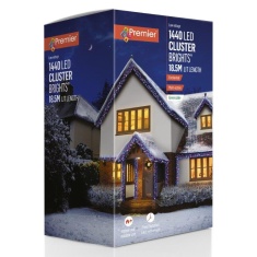 Premier 1440 LED Cluster with Timer Enchanted 18.6m - Multicolour