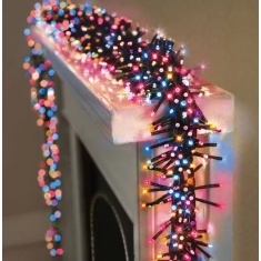 Premier 2000 LED Cluster with Timer Enchanted 25m - Multicolour