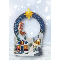 Premier Lit Village with Looping Santa Sleigh - 29cm Premier Lit Village with Looping Santa Sleigh - 29cm