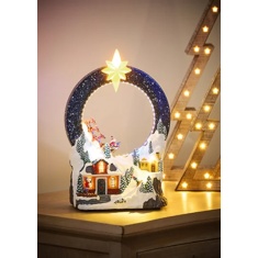 Premier Lit Village with Looping Santa Sleigh - 29cm Premier Lit Village with Looping Santa Sleigh - 29cm