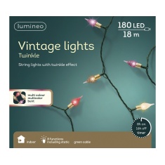 Lumineo 180 LED Vintage Lights Indoor 18m - Classic, Brown, Purple & Red Mix Lumineo 180 LED Vintage Lights Indoor 18m - Classic, Brown, Purple & Red Mix