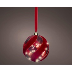 Lumineo Micro LED Glass Ball Light 20cm - Red