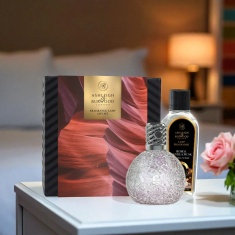 Ashleigh & Burwood Frosted Rose Fragrance Lamp Gift Set - Rose & Vanilla Musk