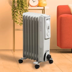Daewoo HEA1130GE 1500W Oil Filled Portable Radiator - White