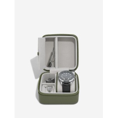 Stackers Watch & Jewellery Box - Green Canvas
