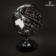 Gleneagles Travel Globe LED 25cm - Black & Silver