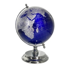 Gleneagles Travel Globe LED 20cm - Silver & Blue