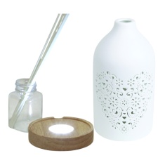 Aromatize LED Ceramic Clean Linen Diffuser 19cm - Heart