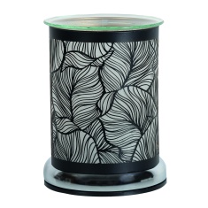 Aromatize Touch Electric Wax Melter Botanical 17cm - Black