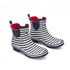 Rouchette Bristol Meadow Ankle Wellies - Blue/White