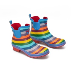 Rouchette Rainbow Meadow Ankle Wellies - Multi