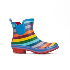 Rouchette Rainbow Meadow Ankle Wellies - Multi