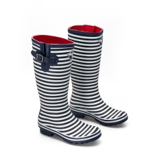 Rouchette Bristol Tall Wellies - Blue/White