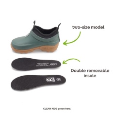 Rouchette Clean Kids Ankle Boots - Green