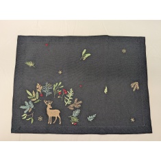 Peggy Wilkins Fern Arch Christmas Placemat - Pewter