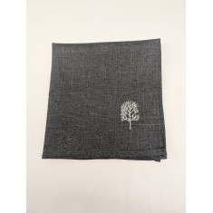 Peggy Wilkins Starlight Pines Christmas Napkin - Pewter