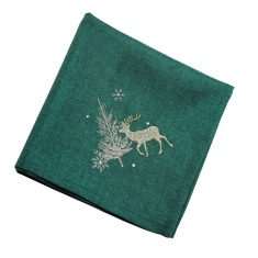 Peggy Wilkins Neve Christmas Napkin - Green