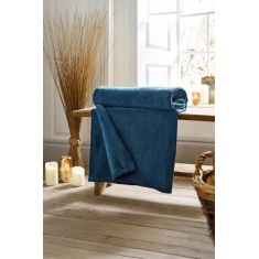 Deyongs Snuggle Touch Throw 140x180cm - Navy