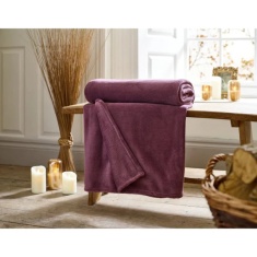 Deyongs Snuggle Touch Throw 140x180cm - Wine