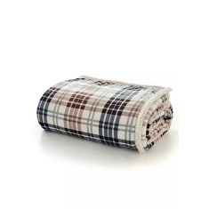 Deyongs Balwin Tartan Throw 140x180cm - Navy & Chocolate