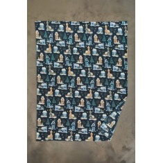 Deyongs Festive Village Throw 140x180cm - Navy