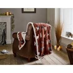 Deyongs Mixed Kitty Throw 140x180cm - Brick