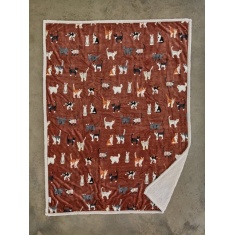 Deyongs Mixed Kitty Throw 140x180cm - Brick
