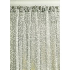 William Morris At Home Original Willow Slot Top Voile Curtains - Sage