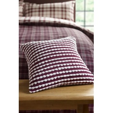 Catherine Lansfield Stab Stitch Filled Cushion 43cm - Plum