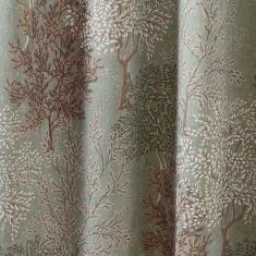 Catherine Lansfield Woodland Trees Pencil Pleat Curtains - Green