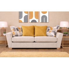 Taylor Pillow Back 3 Seater Sofa in Fabric
