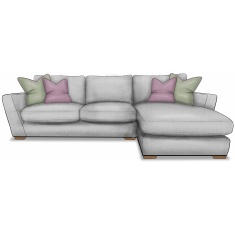 Harper Large 3 Seater Chaise Sofa in Fabric