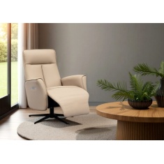 G Plan Cartmel Power Recliner Chair with Headrest in Leather