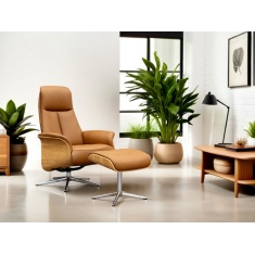 G Plan Skara Manual Recliner Chair & Stool Set in Fabric
