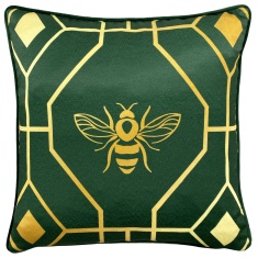 Furn Bee Deco 43cm Filled Cushion - Emerald