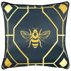 Furn Bee Deco 43cm Filled Cushion - Navy