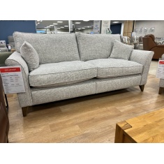 Parker Knoll Hazel Grand Sofa in Ventura Smoke Fabric With Vintage Oak Tapered Legs Parker Knoll Hazel Grand Sofa in Ventura Smoke Fabric With Vintage Oak Tapered Legs