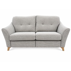 G Plan Hatton 3 Seater Sofa in Sahara Sand Fabric With Walnut Wood